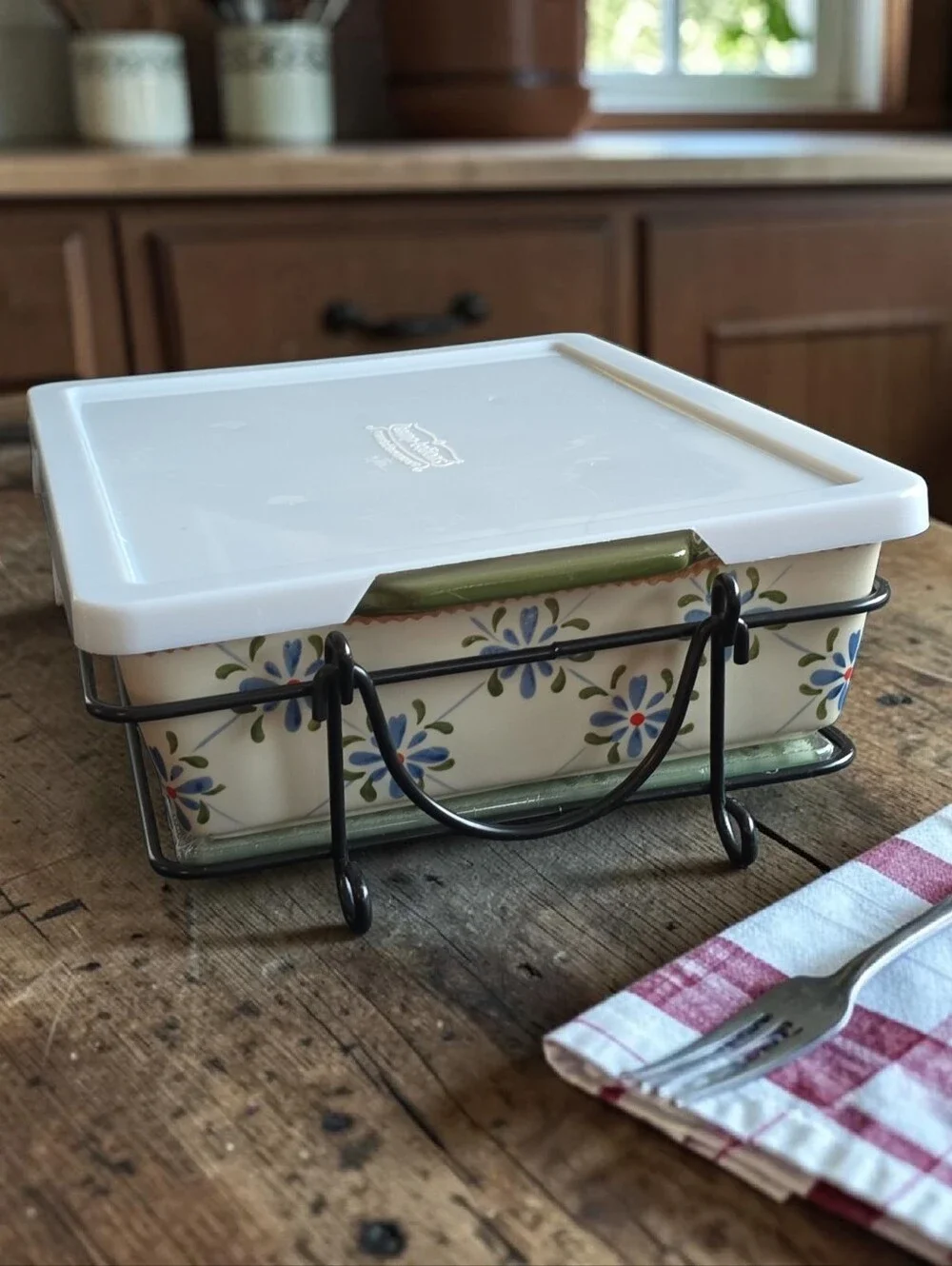 Temp-tations by Tara Trellis 3.5‎ Qt Bake Dish with Rack and Trivit NWOT